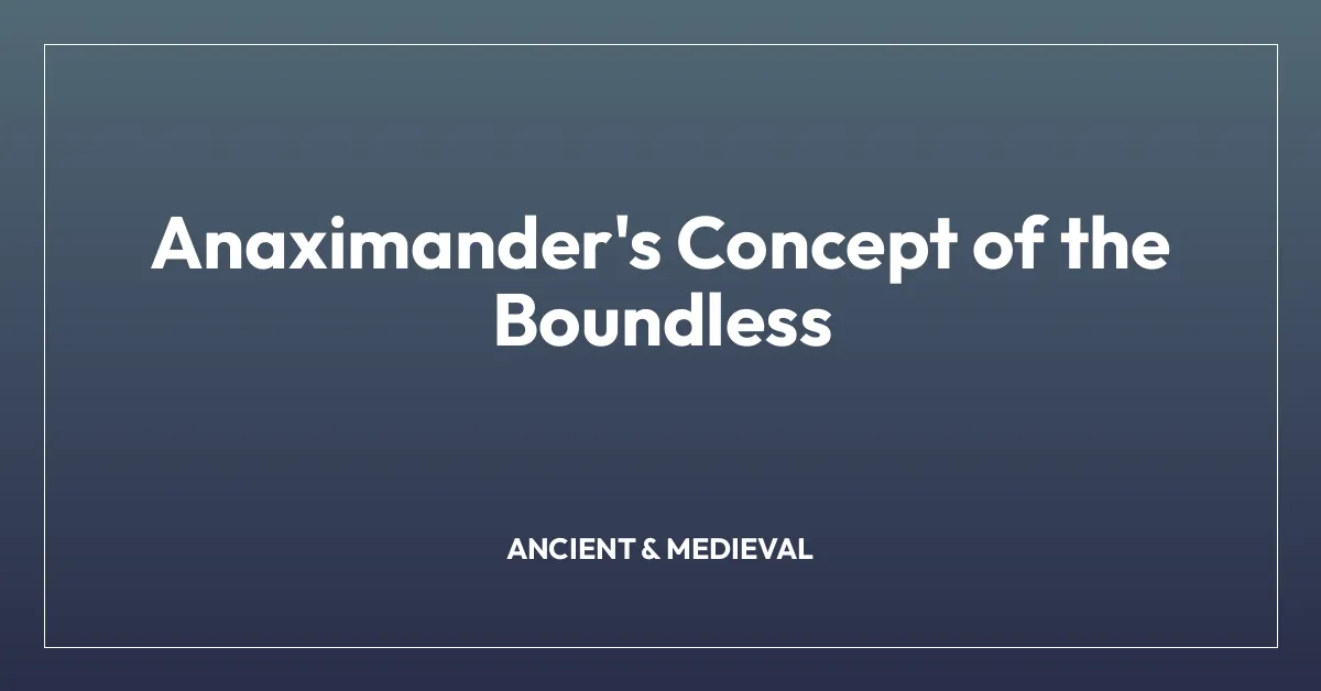 Anaximander’s Concept of the Boundless