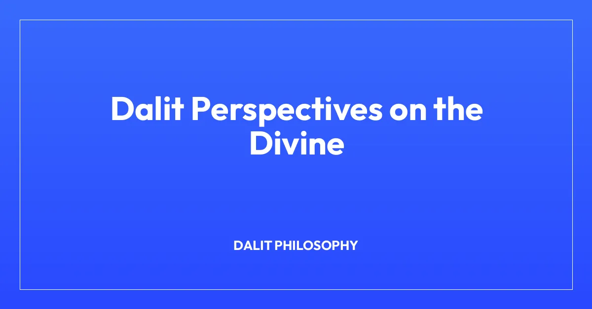 Dalit Perspectives on the Divine