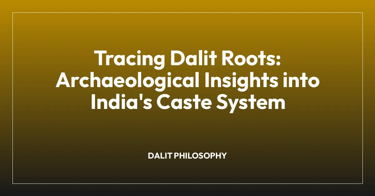 Tracing Dalit Roots: Archaeological Insights into India’s Caste System