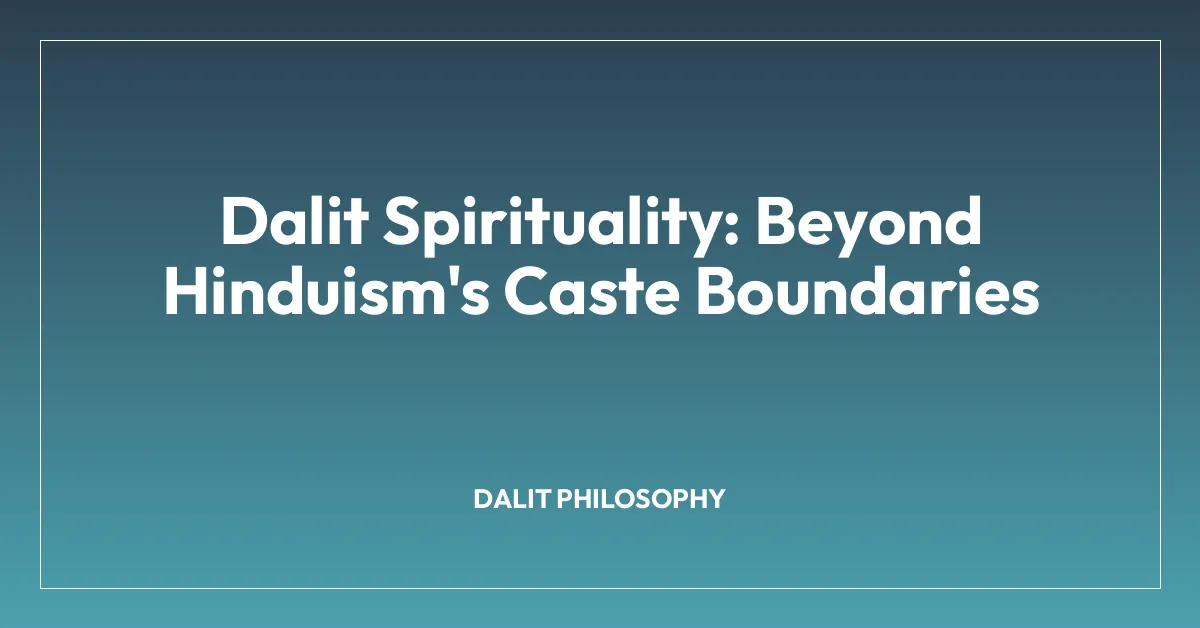 Dalit Spirituality: Beyond Hinduism’s Caste Boundaries