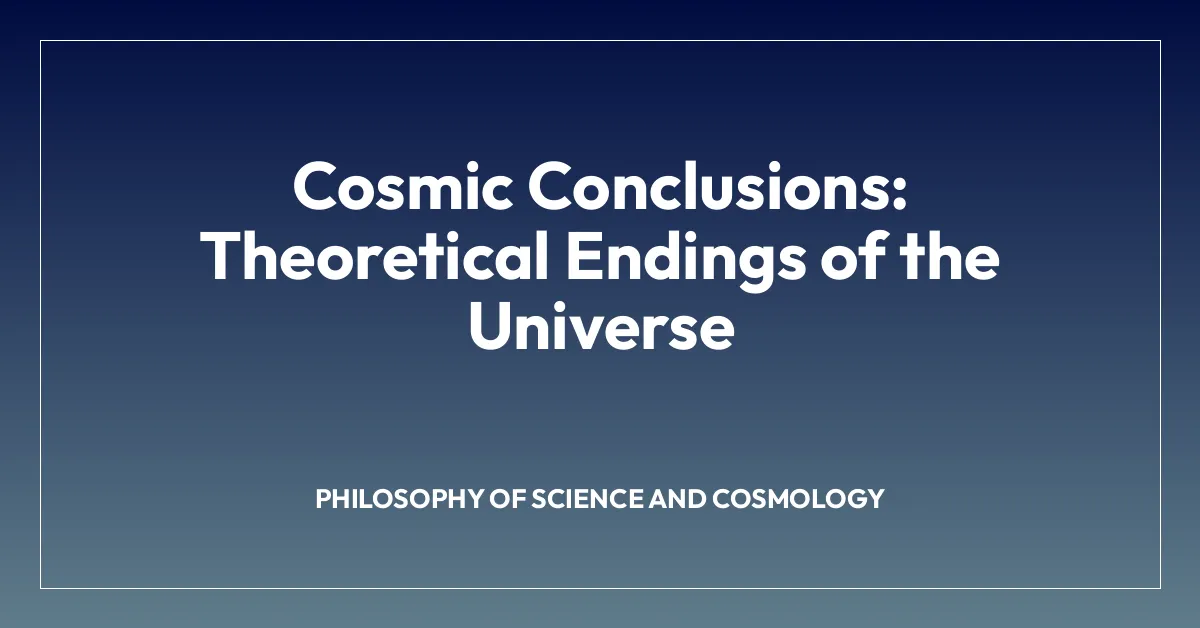 Cosmic Conclusions: Theoretical Endings of the Universe